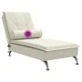 Sofá diván de masaje con cojín de terciopelo crema by vidaXL, Daybeds - Ref: Foro24-379457, Price: 153,45 €, Discount: %