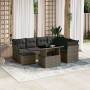 Set de sofás de jardín y cojines 8 piezas ratán sintético gris by vidaXL, Garden sets - Ref: Foro24-3266760, Price: 492,86 €,...