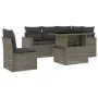 Gartenmöbel-Set, 6-teilig, mit grauen Polstern aus synthetischem Rattan. von vidaXL, Gartensets - Ref: Foro24-3267280, Preis:...