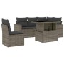 Gartenmöbel-Set, 6-teilig, mit grauen Polstern aus synthetischem Rattan. von vidaXL, Gartensets - Ref: Foro24-3267280, Preis:...