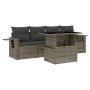 Juego de sofás jardín con cojines 5 pzas ratán sintético gris by vidaXL, Garden sets - Ref: Foro24-3267730, Price: 345,94 €, ...