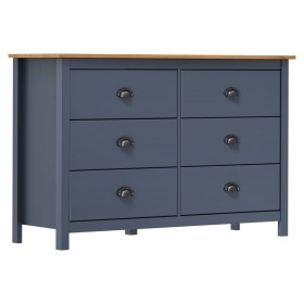 Nachttisch Hill aus massivem, grauem Kiefernholz, 125 x 40 x 80 cm von vidaXL, Sideboards - Ref: Foro24-288985, Preis: 188,68...