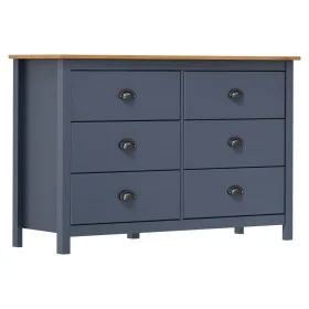 Nachttisch Hill aus massivem, grauem Kiefernholz, 125 x 40 x 80 cm von vidaXL, Sideboards - Ref: Foro24-288985, Preis: 186,82...