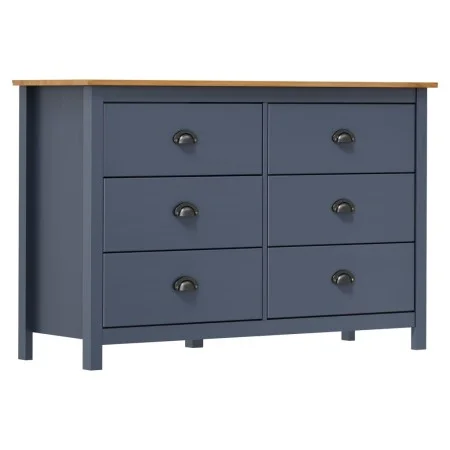 Hill bedside table solid gray pine wood 125x40x80 cm by vidaXL, Sideboards - Ref: Foro24-288985, Price: 186,82 €, Discount: %