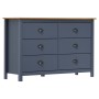 Nachttisch Hill aus massivem, grauem Kiefernholz, 125 x 40 x 80 cm von vidaXL, Sideboards - Ref: Foro24-288985, Preis: 188,68...