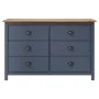 Hill bedside table solid gray pine wood 125x40x80 cm by vidaXL, Sideboards - Ref: Foro24-288985, Price: 186,82 €, Discount: %