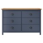 Nachttisch Hill aus massivem, grauem Kiefernholz, 125 x 40 x 80 cm von vidaXL, Sideboards - Ref: Foro24-288985, Preis: 188,68...