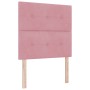 Estructura de cama con cabecera Rosa 80 x 200 cm Terciopelo