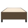 Estructura de cama sin colchón tela marrón oscuro 100x200 cm