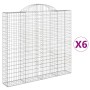 Gabionenkörbe 6 Stück Bogenform Eisen 200x30x180/200 cm von vidaXL, Töpfe und Pflanzgefäße - Ref: Foro24-3146198, Preis: 756,...
