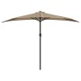 Halbrunder Balkonschirm Aluminium taupe Stange 300x155cm von vidaXL, Sonnenschirme - Ref: Foro24-44594, Preis: 52,38 €, Rabat...