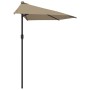 Halbrunder Balkonschirm Aluminium taupe Stange 300x155cm von vidaXL, Sonnenschirme - Ref: Foro24-44594, Preis: 52,38 €, Rabat...