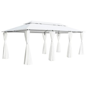 Pavillon mit Vorhängen 600x298x270 cm weiß 180g/m² von vidaXL, Zelte und Pavillons - Ref: Foro24-310073, Preis: 397,88 €, Rab...