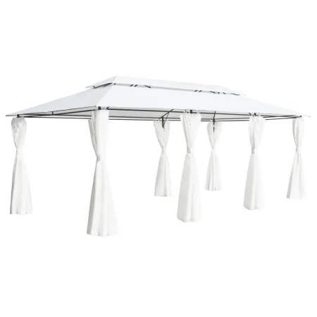 Cenador con cortinas 600x298x270 cm blanco 180g/m² de vidaXL, Carpas y cenadores - Ref: Foro24-310073, Precio: 390,88 €, Desc...