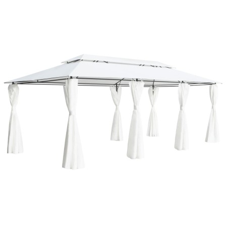 Gazebo with curtains 600x298x270 cm white 180g/m² by vidaXL, Tents and gazebos - Ref: Foro24-310073, Price: 396,52 €, Discoun...