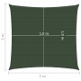 Dark green HDPE sail shade 160 g/m² 2x2 m by vidaXL, Umbrellas - Ref: Foro24-311437, Price: 21,13 €, Discount: %