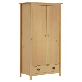 Hill 2-türiger Kleiderschrank aus massivem Kiefernholz 89x50x170cm von vidaXL, Kleiderschränke - Ref: Foro24-288947, Preis: 2...