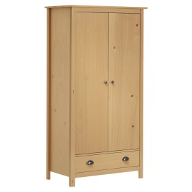 Hill 2-türiger Kleiderschrank aus massivem Kiefernholz 89x50x170cm von vidaXL, Kleiderschränke - Ref: Foro24-288947, Preis: 2...