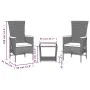 3-piece garden dining set with black synthetic rattan cushions by vidaXL, Garden sets - Ref: Foro24-3277542, Price: 298,70 €,...