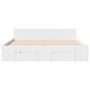 Weißes Holzwerkstoffbett mit Schubladen 120x190 cm von vidaXL, Betten und Lattenroste - Ref: Foro24-3280776, Preis: 206,05 €,...