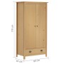 Armario de 2 puertas Hill madera maciza pino 89x50x170cm de vidaXL, Armarios roperos - Ref: Foro24-288947, Precio: 236,14 €, ...