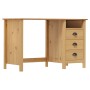 Hill-Schreibtisch mit 3 Kiefernholzschubladen 120x50x74 cm von vidaXL, Schreibtische - Ref: Foro24-288995, Preis: 128,02 €, R...