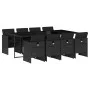 9-piece garden dining set and black synthetic rattan cushions by vidaXL, Garden sets - Ref: Foro24-3277686, Price: 738,63 €, ...