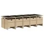 Set comedor de jardín 11 pzas con cojines ratán sintético beige de vidaXL, Conjuntos de jardín - Ref: Foro24-3277701, Precio:...