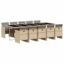 Set comedor de jardín 11 pzas con cojines ratán sintético beige de vidaXL, Conjuntos de jardín - Ref: Foro24-3277703, Precio:...