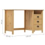 Hill-Schreibtisch mit 3 Kiefernholzschubladen 120x50x74 cm von vidaXL, Schreibtische - Ref: Foro24-288995, Preis: 128,02 €, R...