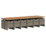 Garten-Essgruppe mit Kissen, 13-teilig, graues synthetisches Rattan von vidaXL, Gartensets - Ref: Foro24-3277717, Preis: 1,00...