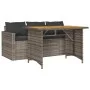 2-piece garden dining set with gray synthetic rattan cushions by vidaXL, Garden sets - Ref: Foro24-366337, Price: 289,32 €, D...