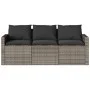 2-piece garden dining set with gray synthetic rattan cushions by vidaXL, Garden sets - Ref: Foro24-366337, Price: 289,32 €, D...