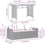 2-piece garden dining set with gray synthetic rattan cushions by vidaXL, Garden sets - Ref: Foro24-366337, Price: 289,32 €, D...