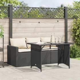 2-piece garden dining set with black synthetic rattan cushions by vidaXL, Garden sets - Ref: Foro24-366328, Price: 248,46 €, ...