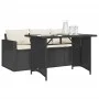 2-piece garden dining set with black synthetic rattan cushions by vidaXL, Garden sets - Ref: Foro24-366328, Price: 263,24 €, ...