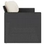 3-seater garden sofa with black synthetic rattan cushions by vidaXL, Outdoor sofas - Ref: Foro24-366340, Price: 205,32 €, Dis...