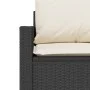 3-Sitzer-Gartensofa mit schwarzen synthetischen Rattankissen von vidaXL, Outdoor-Sofas - Ref: Foro24-366340, Preis: 205,32 €,...