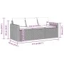 3-seater garden sofa with black synthetic rattan cushions by vidaXL, Outdoor sofas - Ref: Foro24-366340, Price: 205,32 €, Dis...