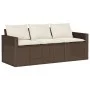 Gartensofa mit Kissen, 3-Sitzer, braunes synthetisches Rattan von vidaXL, Outdoor-Sofas - Ref: Foro24-366342, Preis: 210,94 €...