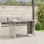 Gartentischoberfläche Glas PE Rattan hellgrau 110x68x70 cm von vidaXL, Gartentische - Ref: Foro24-366354, Preis: 100,38 €, Ra...