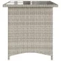 Mesa jardín superficie vidrio ratán PE gris claro 110x68x70 cm de vidaXL, Mesas de jardín - Ref: Foro24-366354, Precio: 98,46...
