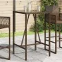 Brown synthetic rattan outdoor bar table 70x70x110 cm by vidaXL, Garden tables - Ref: Foro24-368694, Price: 128,11 €, Discoun...