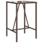 Brauner Outdoor-Stehtisch aus synthetischem Rattan, 70 x 70 x 110 cm von vidaXL, Gartentische - Ref: Foro24-368694, Preis: 11...