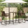 Brown synthetic rattan outdoor bar table 70x70x110 cm by vidaXL, Garden tables - Ref: Foro24-368694, Price: 128,11 €, Discoun...