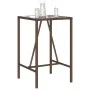 Brown synthetic rattan outdoor bar table 70x70x110 cm by vidaXL, Garden tables - Ref: Foro24-368694, Price: 128,11 €, Discoun...