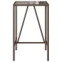Brown synthetic rattan outdoor bar table 70x70x110 cm by vidaXL, Garden tables - Ref: Foro24-368694, Price: 128,11 €, Discoun...