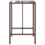 Brauner Outdoor-Stehtisch aus synthetischem Rattan, 70 x 70 x 110 cm von vidaXL, Gartentische - Ref: Foro24-368694, Preis: 11...