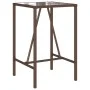 Brown synthetic rattan outdoor bar table 70x70x110 cm by vidaXL, Garden tables - Ref: Foro24-368694, Price: 128,11 €, Discoun...