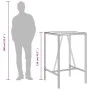 Brown synthetic rattan outdoor bar table 70x70x110 cm by vidaXL, Garden tables - Ref: Foro24-368694, Price: 128,11 €, Discoun...